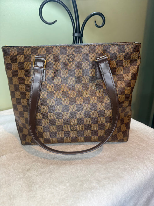 1271. Louis Vuitton Damier Ebene Cabas Piano