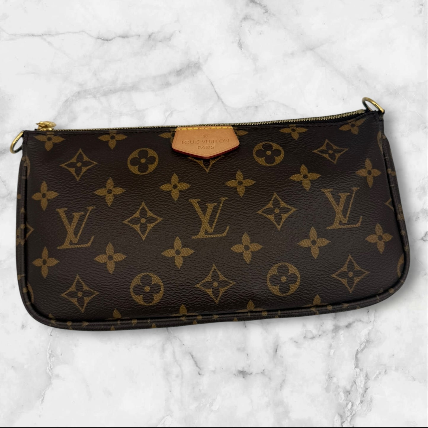 Louis Vuitton Monogram Multi Pochette Accessories with Pink Strap