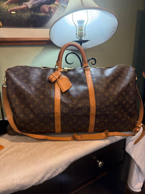1555. Louis Vuitton Monogram Keepall 60 Bando
