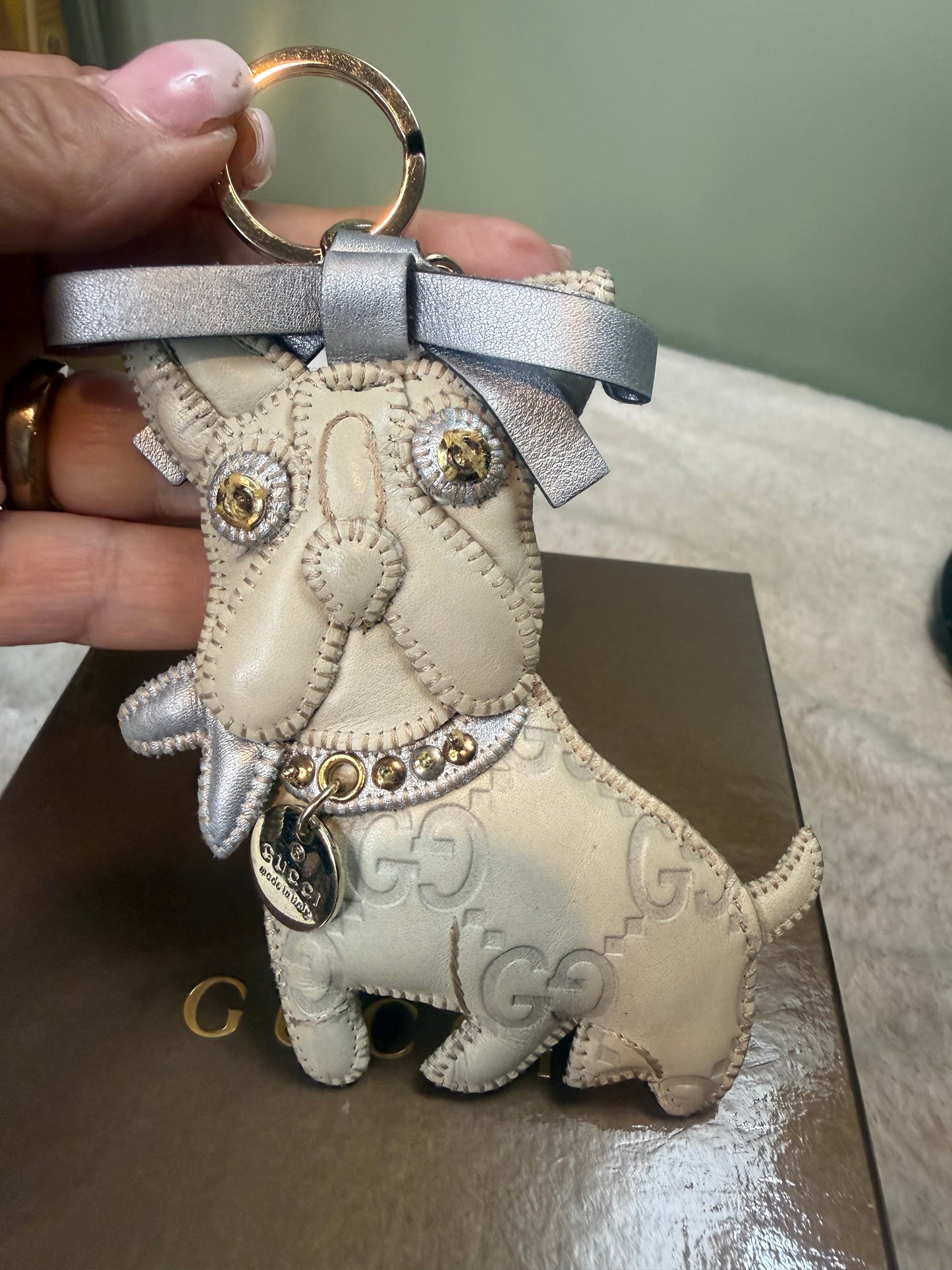 1455. Gucci Bull Dog Charm
