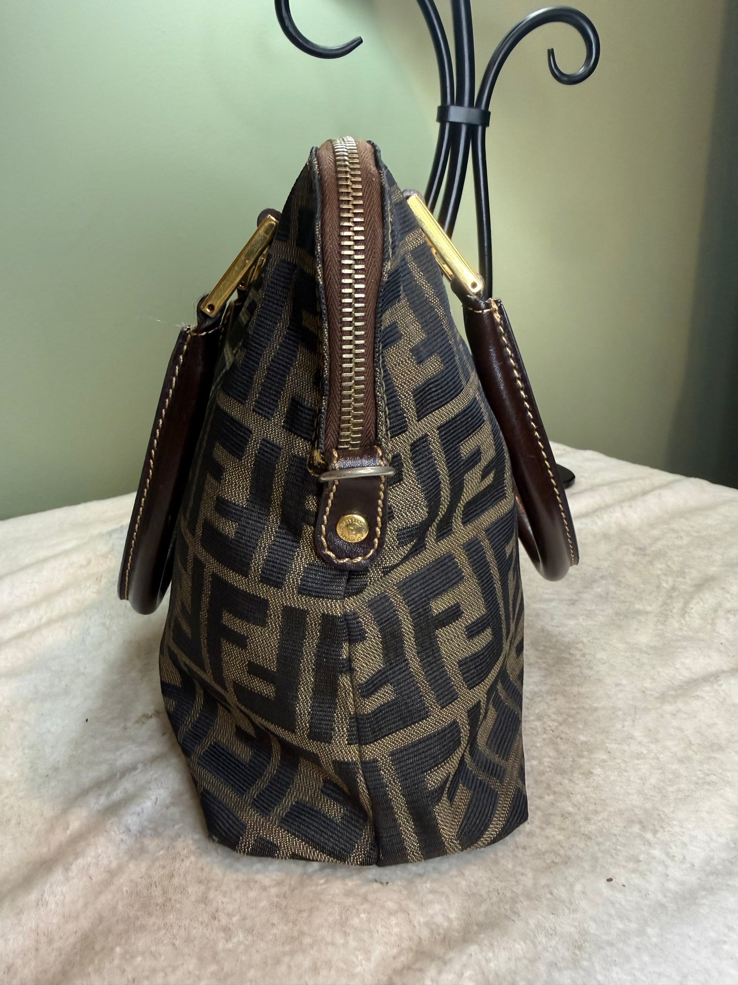 1437. Fendi Zucca FF Top Handle Tote