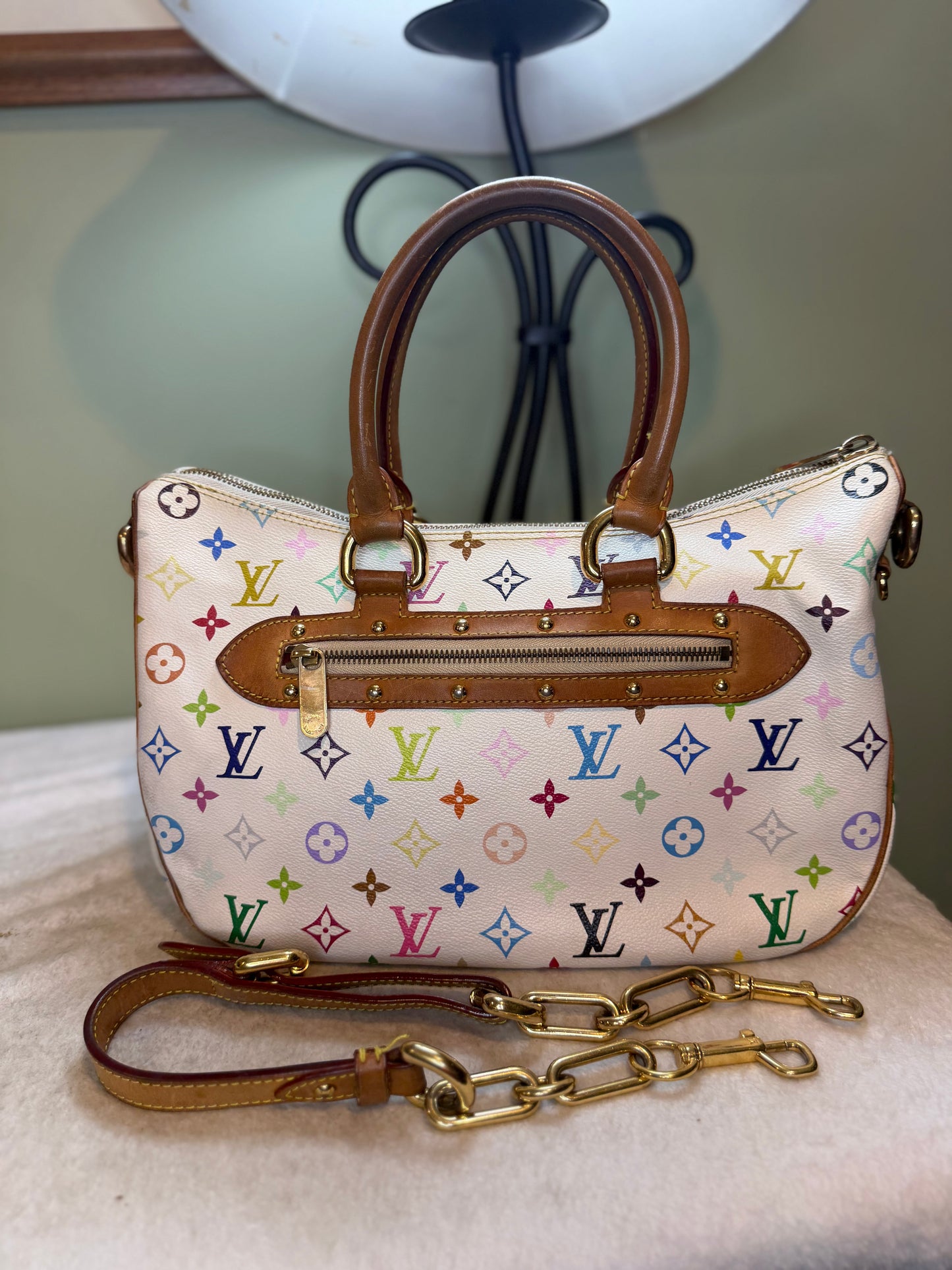 1585. Louis Vuitton White Multicolor Rita
