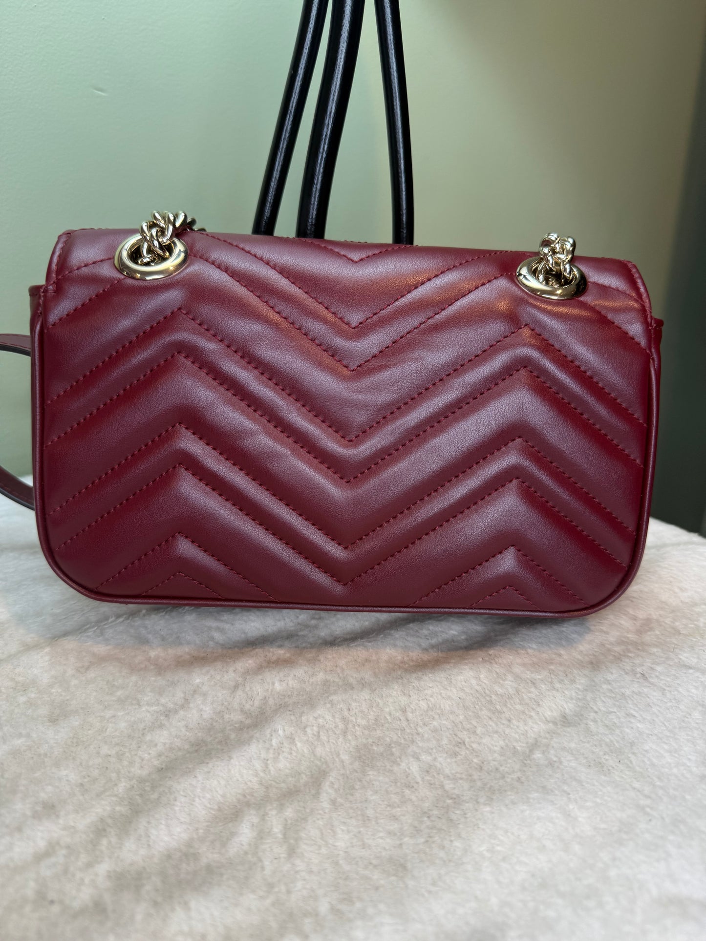 1350. Gucci GG Small Marmont Bag in Rose Ancora