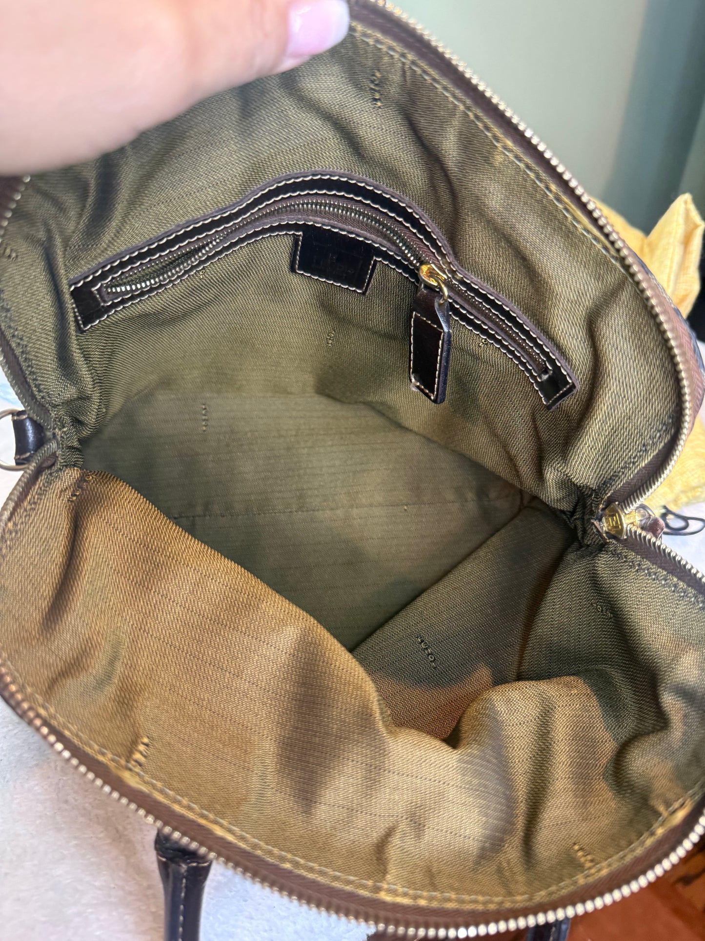 1437. Fendi Zucca FF Top Handle Tote