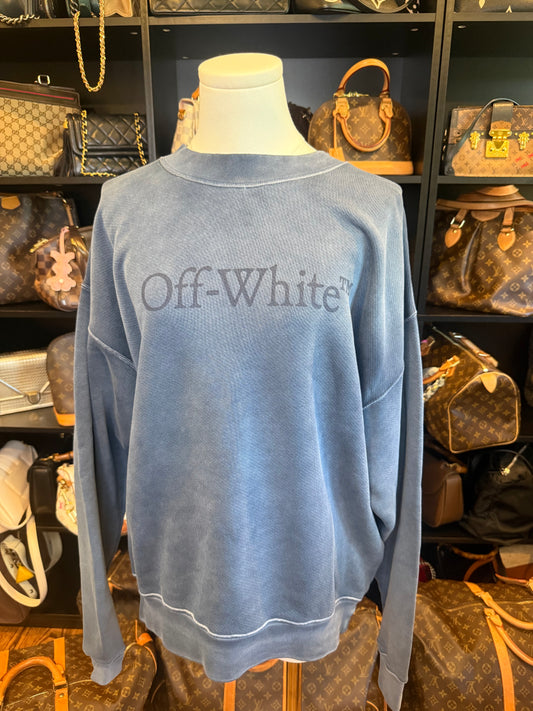 1631. Off White Laundry Skate Crewneck in Dark Sapphire