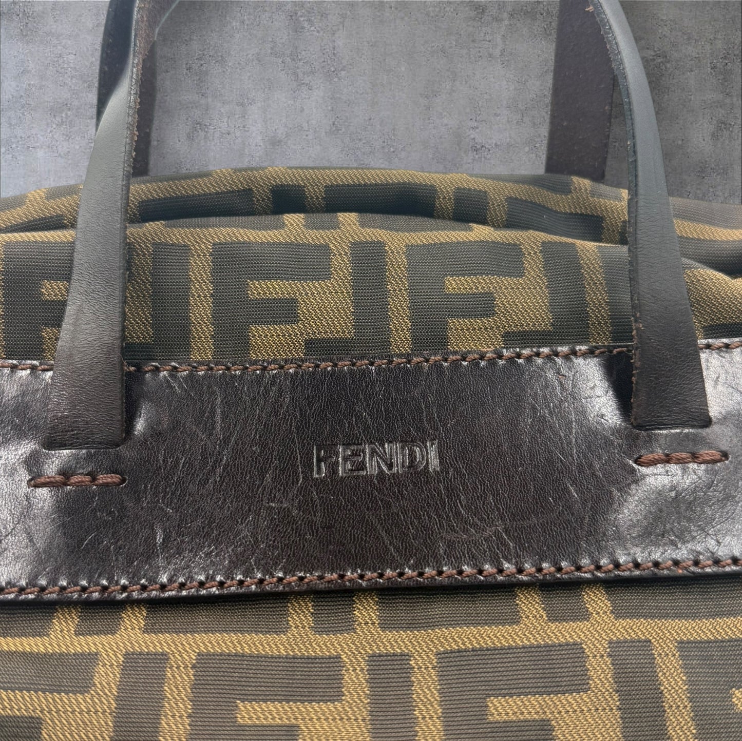 277. Fendi Zucca Authentic Roll Tote Bag