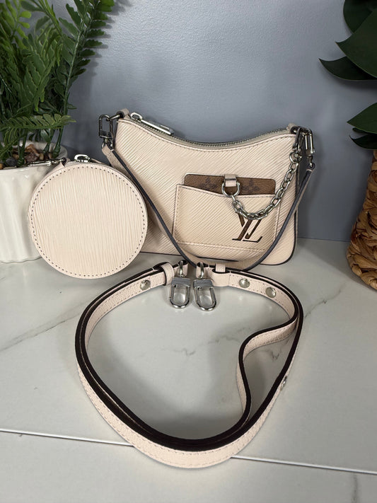 2267. Louis Vuitton Cream Epi Marellini Pochette