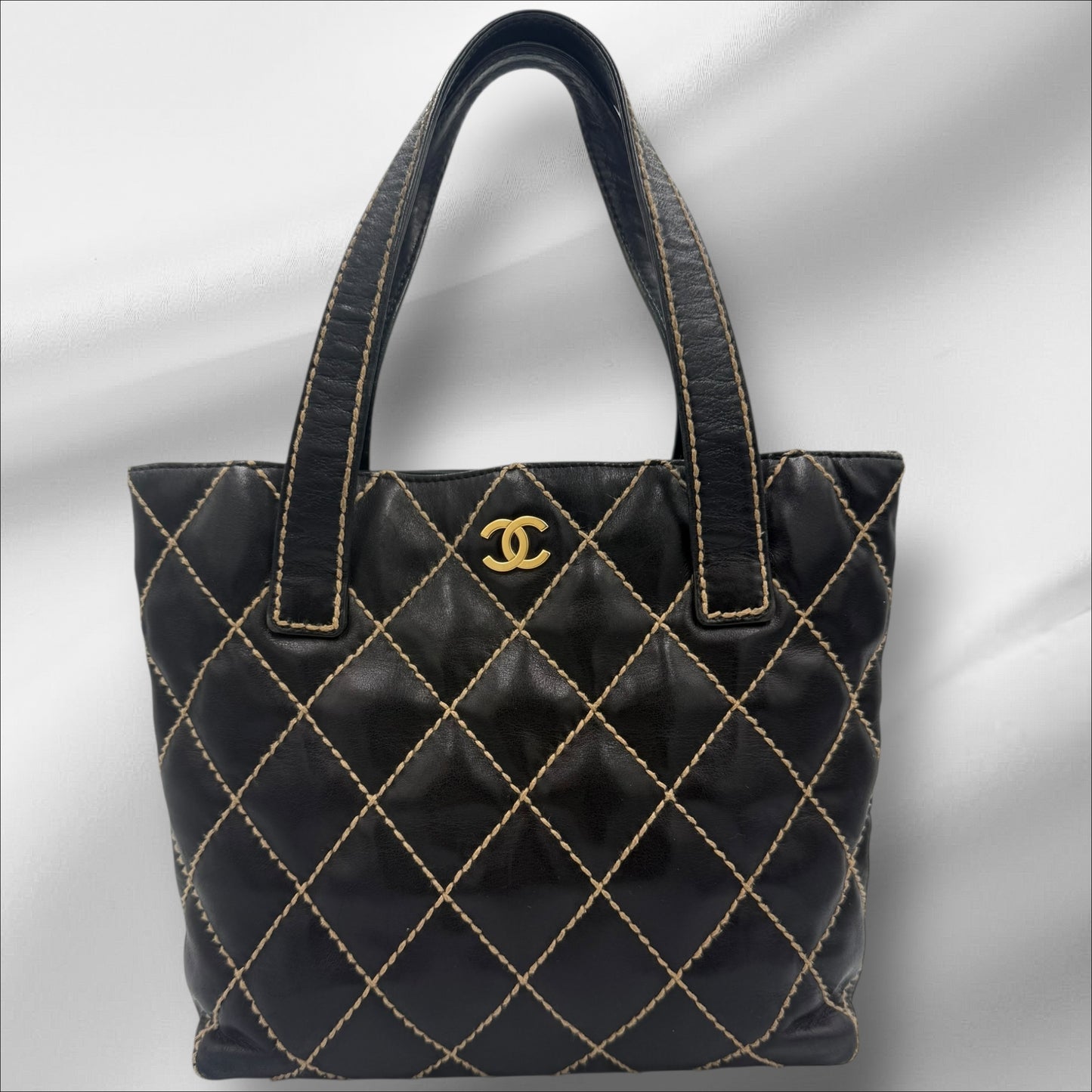 Chanel Wild Stitch Leather Tote Bag