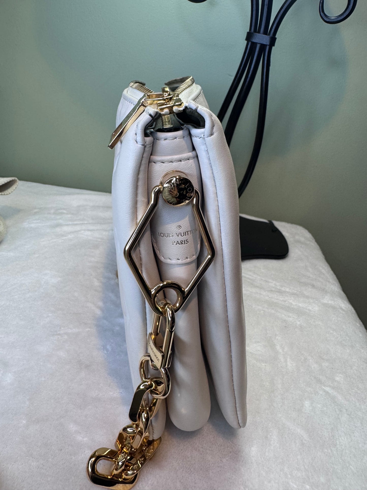 1690. Louis Vuitton Cream Coussin PM