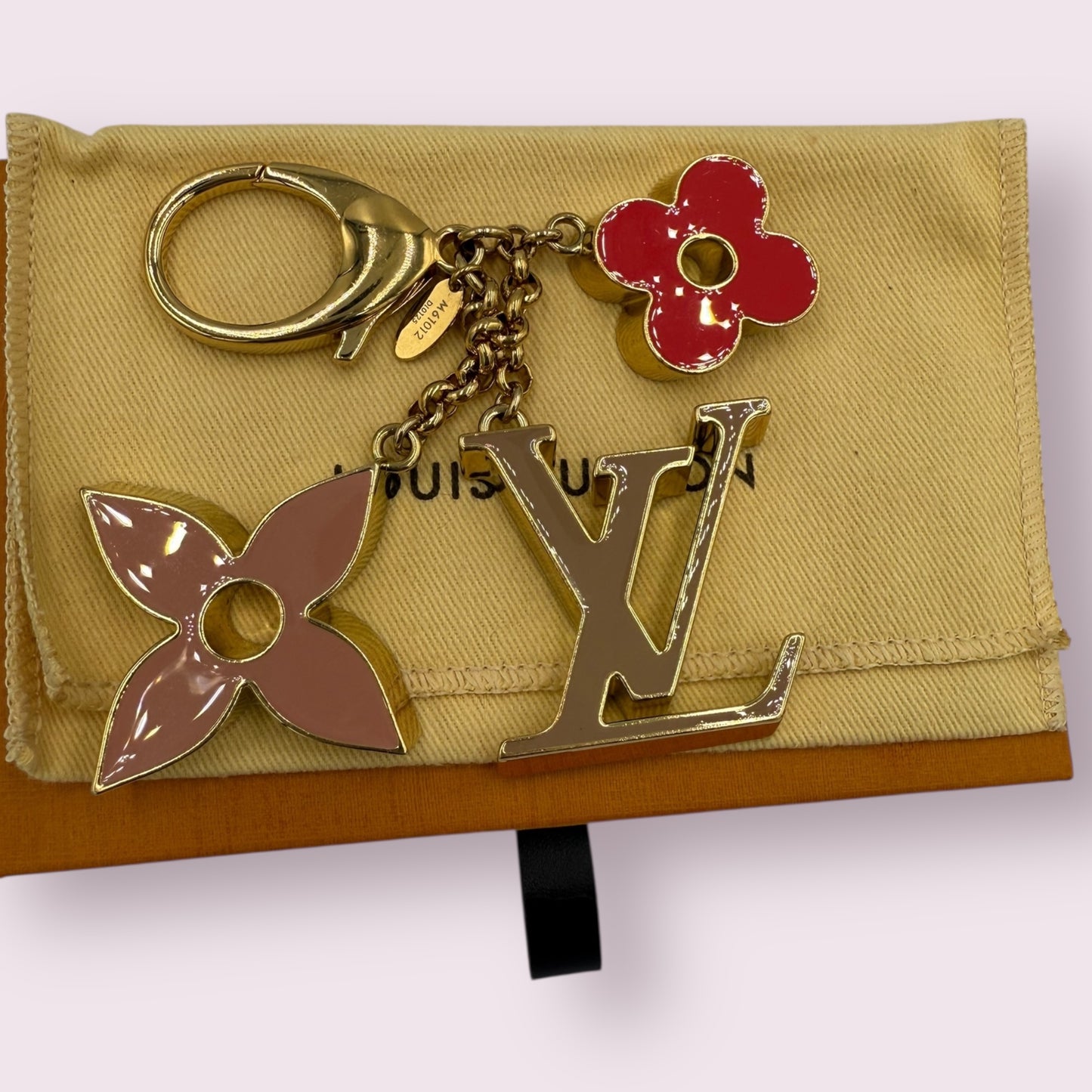 252. Louis Vuitton Fleur de Monogram Multi color Gold Bag charm