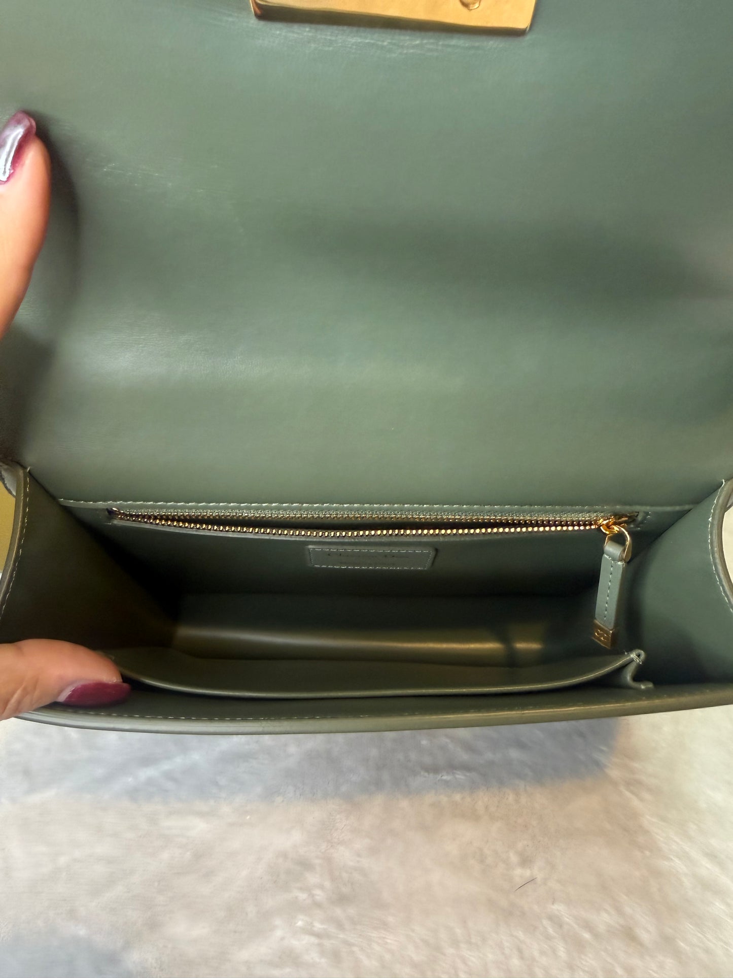 1773. Christian Dior Olive 30 Montaigne Bag