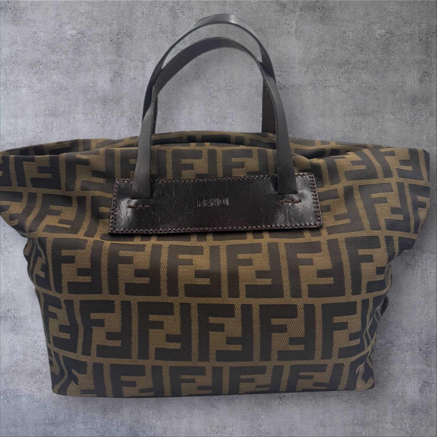 277. Fendi Zucca Authentic Roll Tote Bag