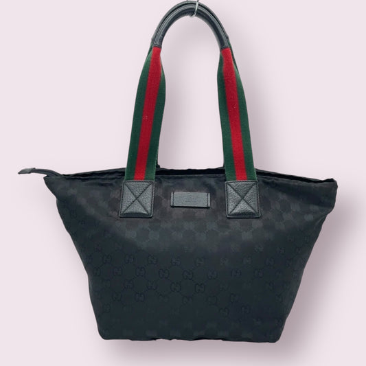 Gucci GG Nylon Sherry Line Black Handbag