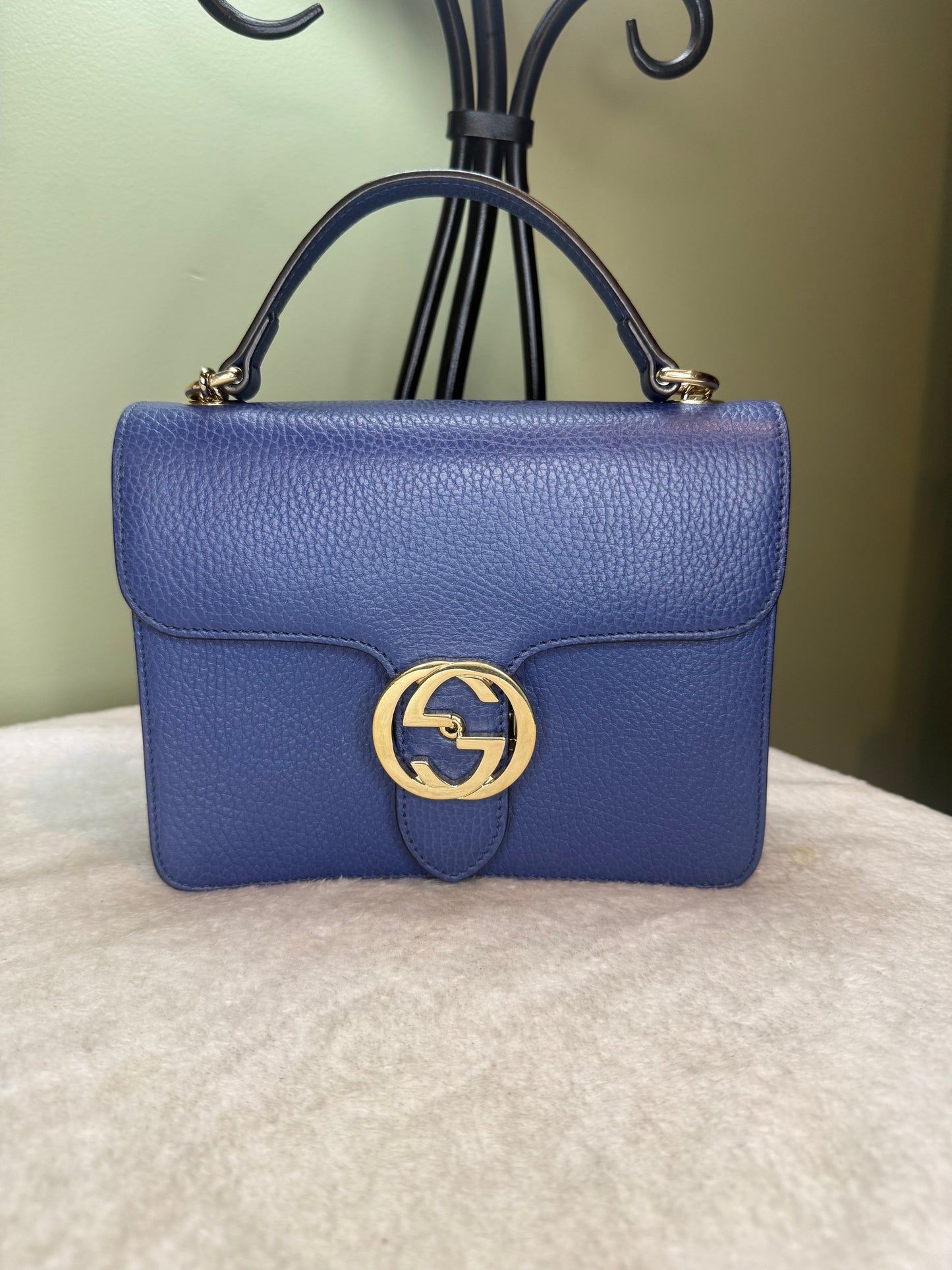 1249. Gucci Blue Interlocking G Shoulder Bag