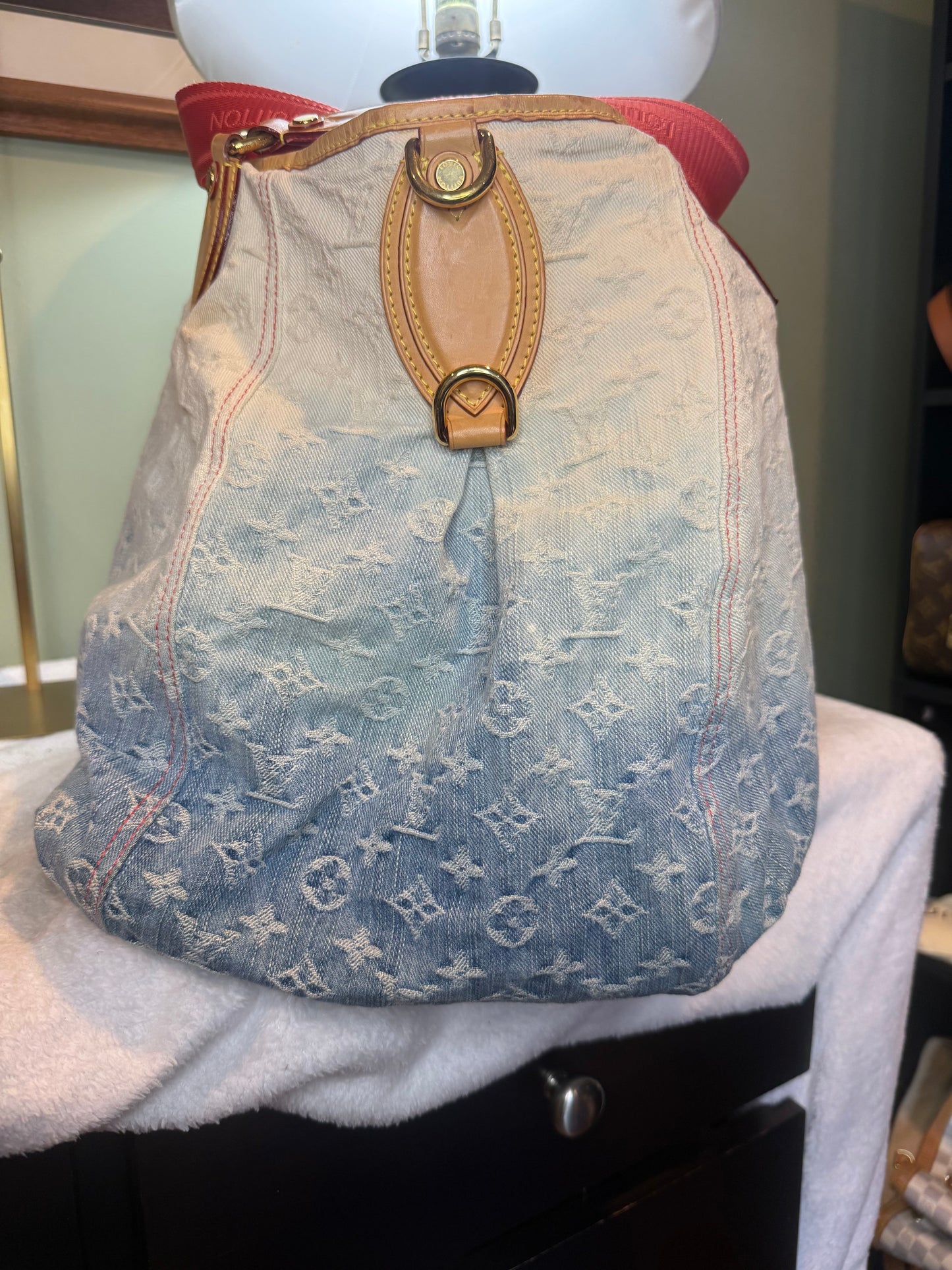 1419. Louis Vuitton Monogram Denim Sunlight Handbag