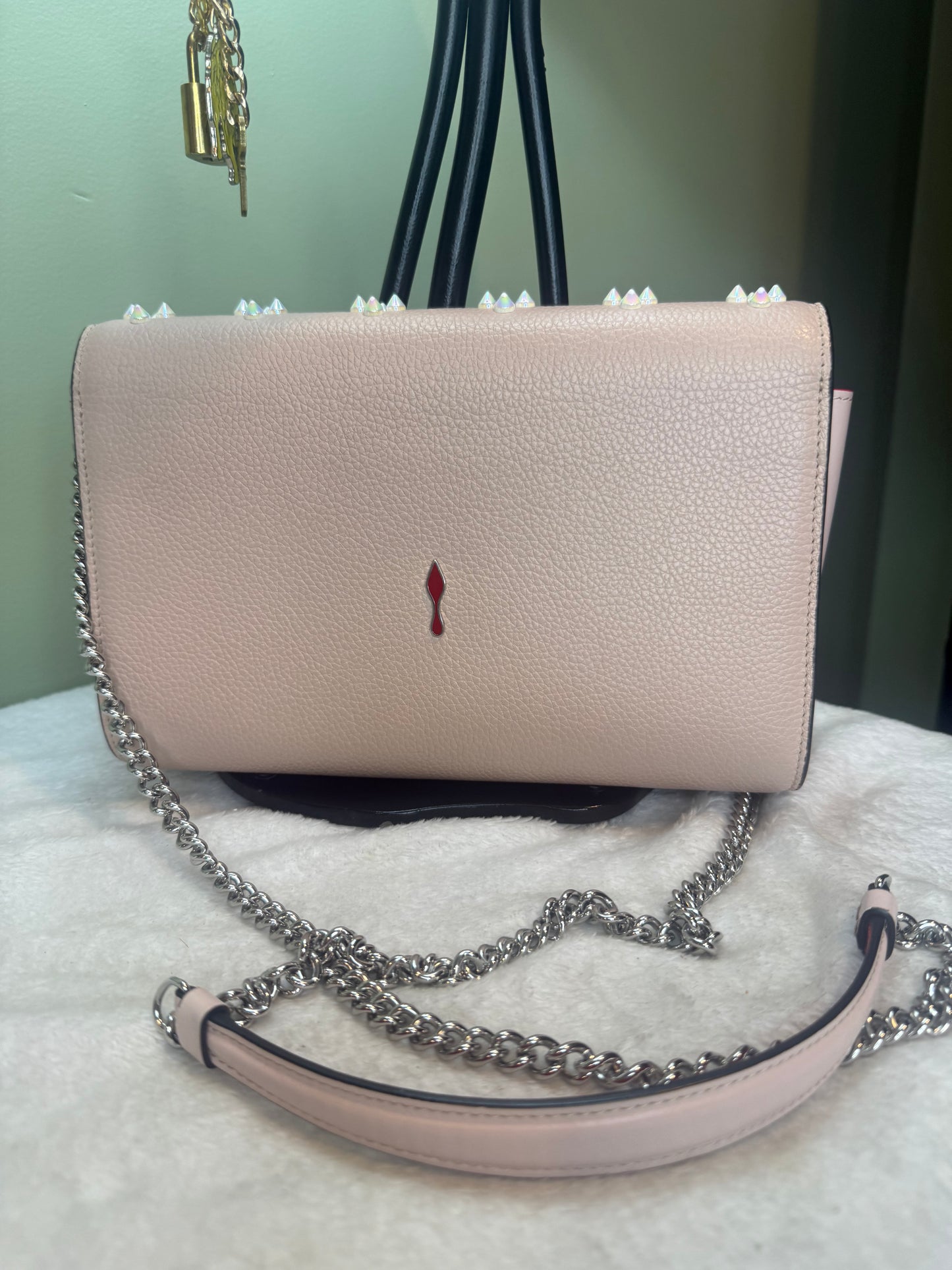 922. Christian Louboutin Pink Paloma Clutch