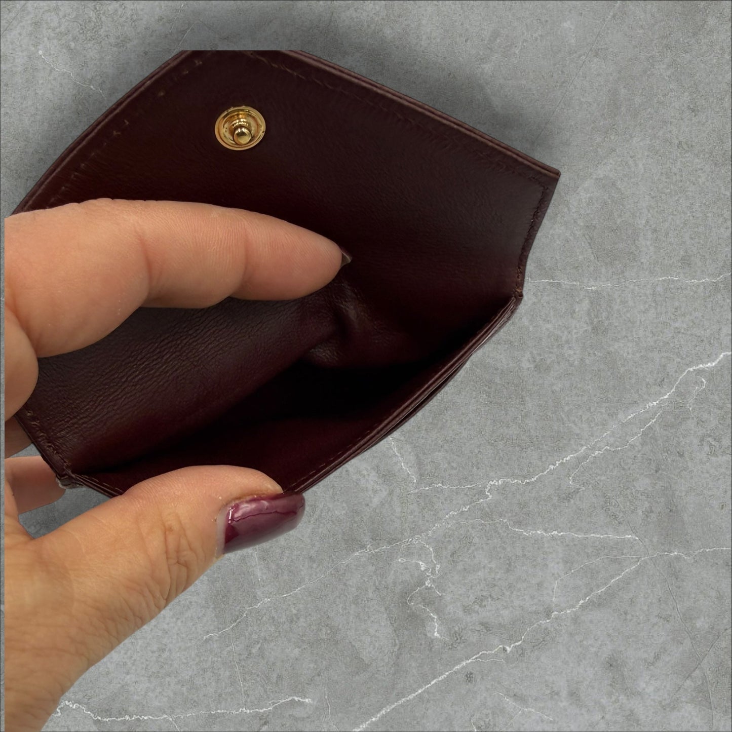 379. Chanel Coco Envelope Burgundy Card Case