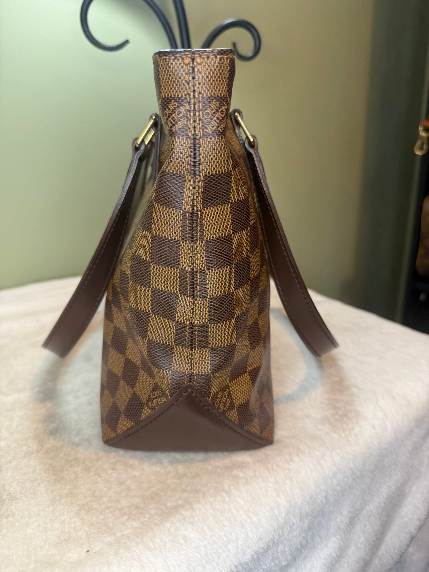 1271. Louis Vuitton Damier Ebene Cabas Piano