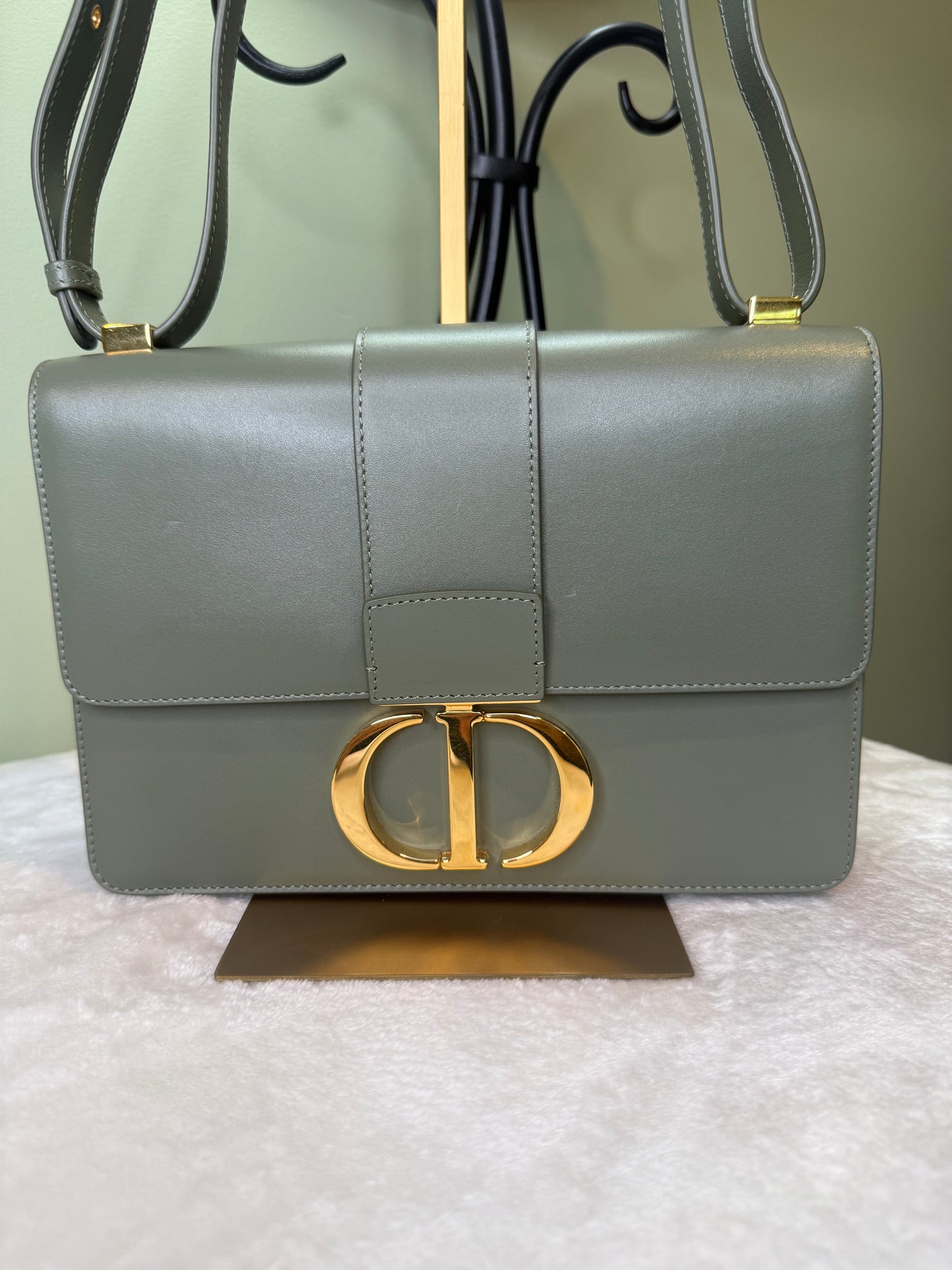 1773. Christian Dior Olive 30 Montaigne Bag