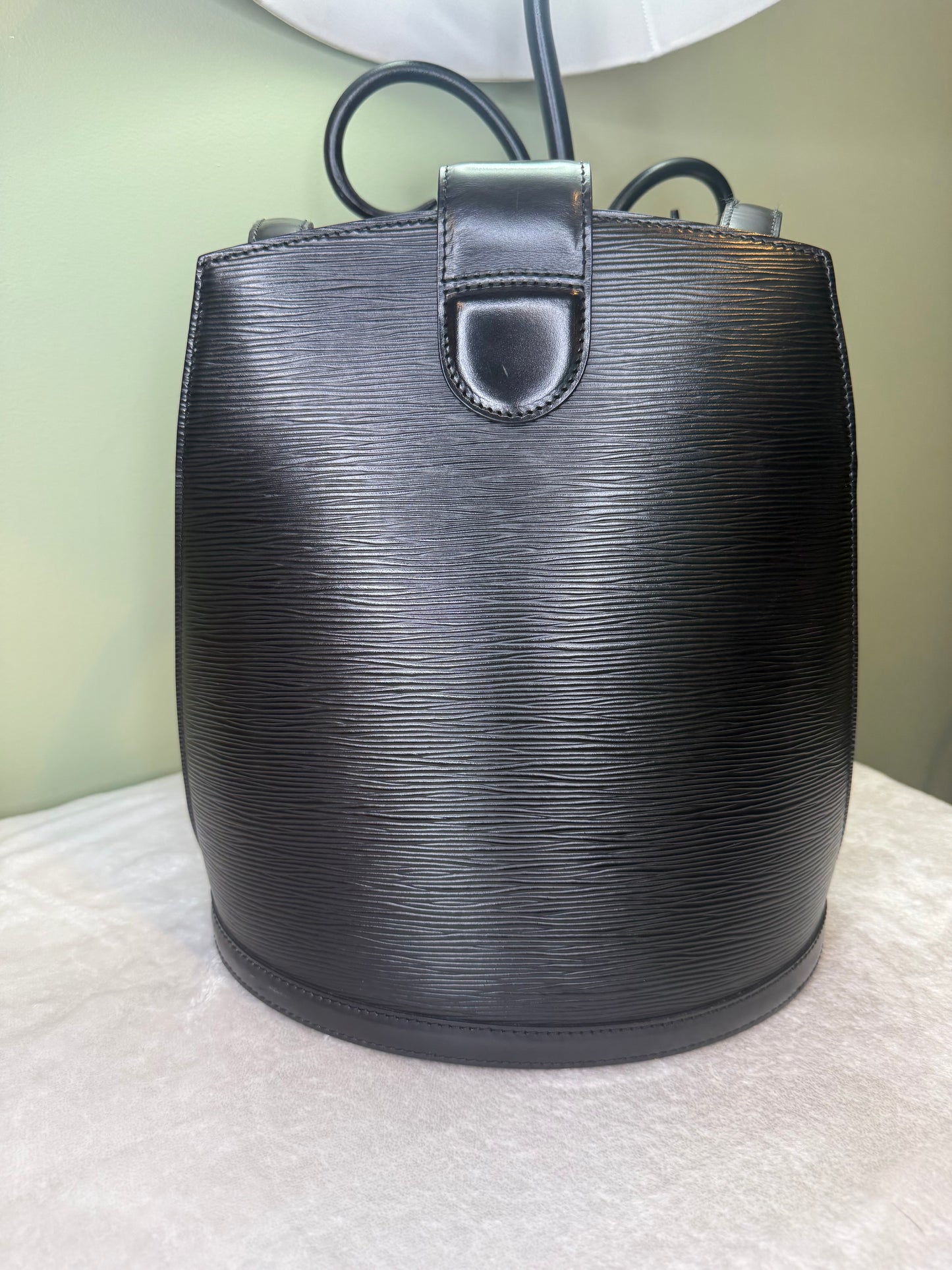 1736. Louis Vuitton Black Epi Cluny