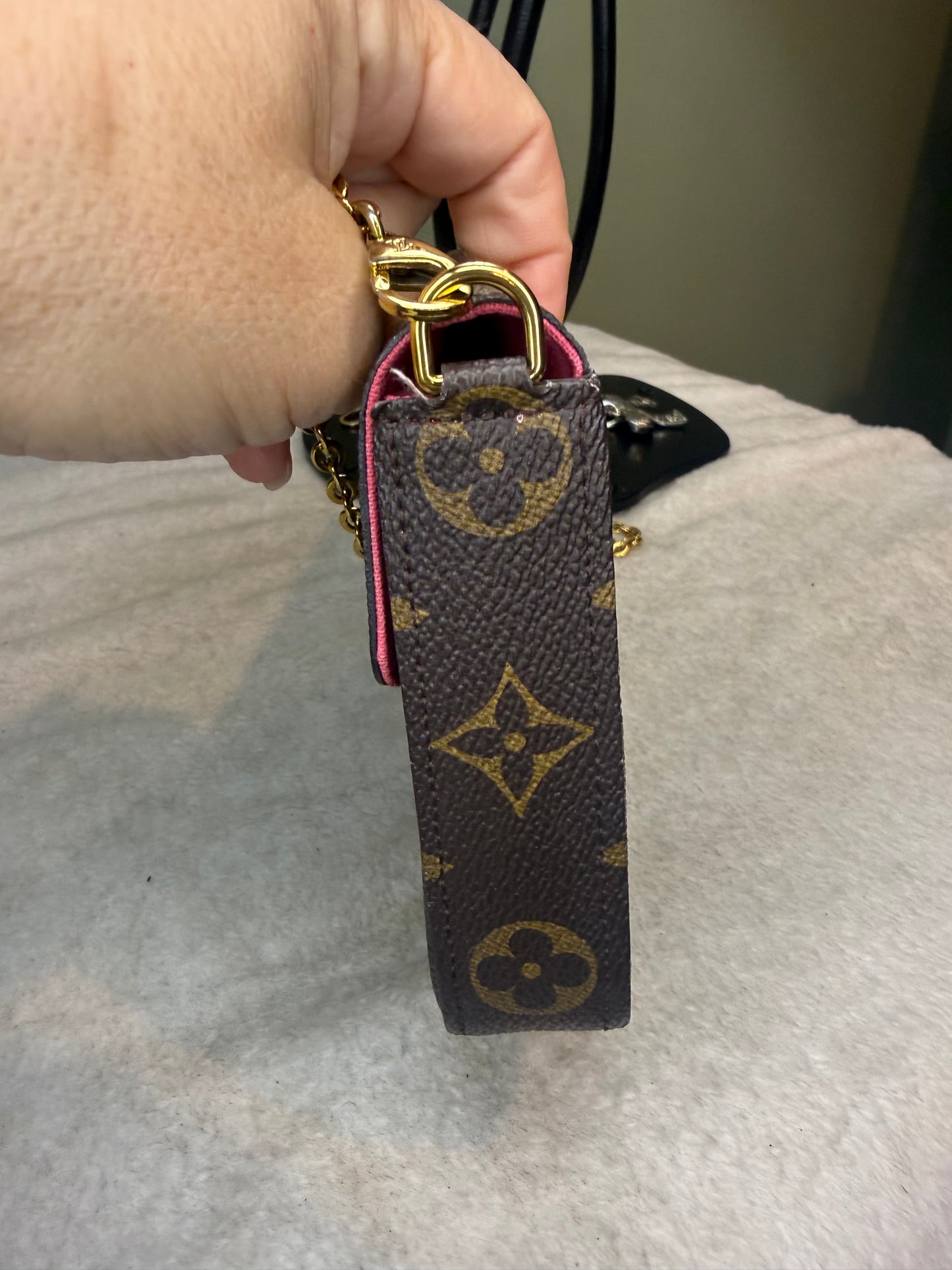 1161. Louis Vuitton Limited Edition Monogram Love Lock Felicie Pochette