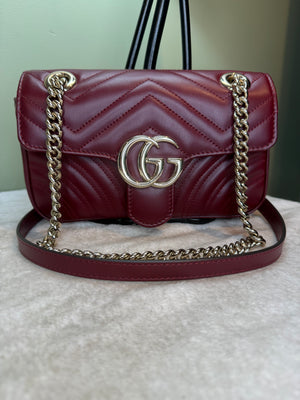 1350. Gucci GG Small Marmont Bag in Rose Ancora