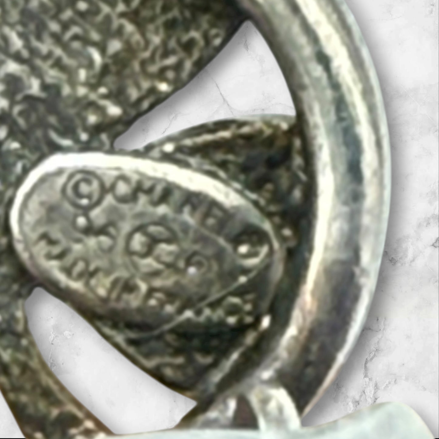 285. Chanel Vintage CC Drop Clover Clip-On Earrings