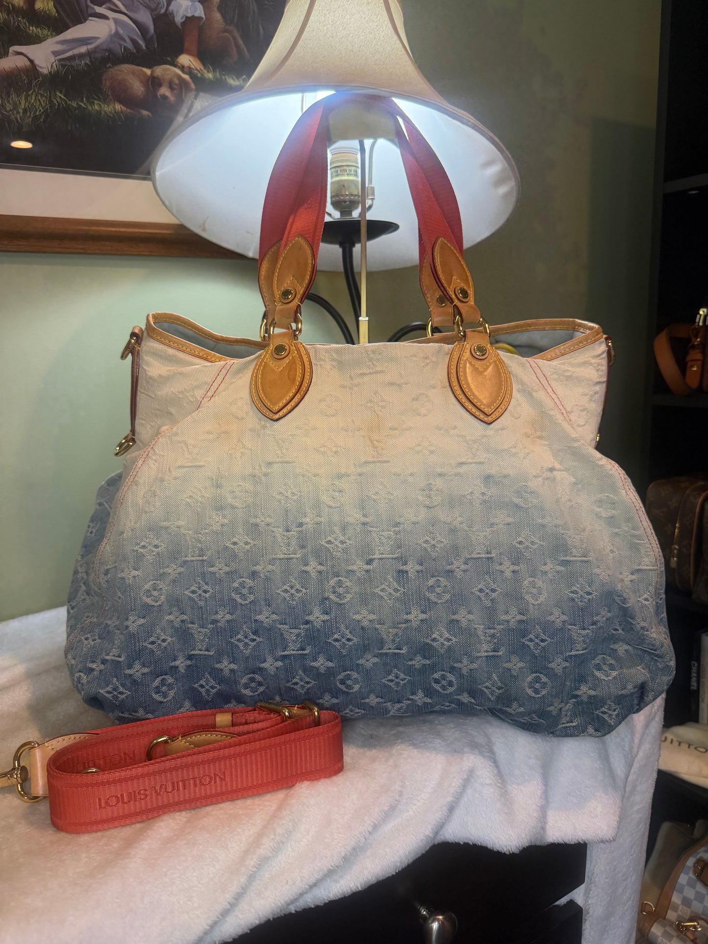 1419. Louis Vuitton Monogram Denim Sunlight Handbag