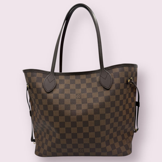 Louis Vuitton Damier Ebene Neverfull MM with Pink Balerine lining