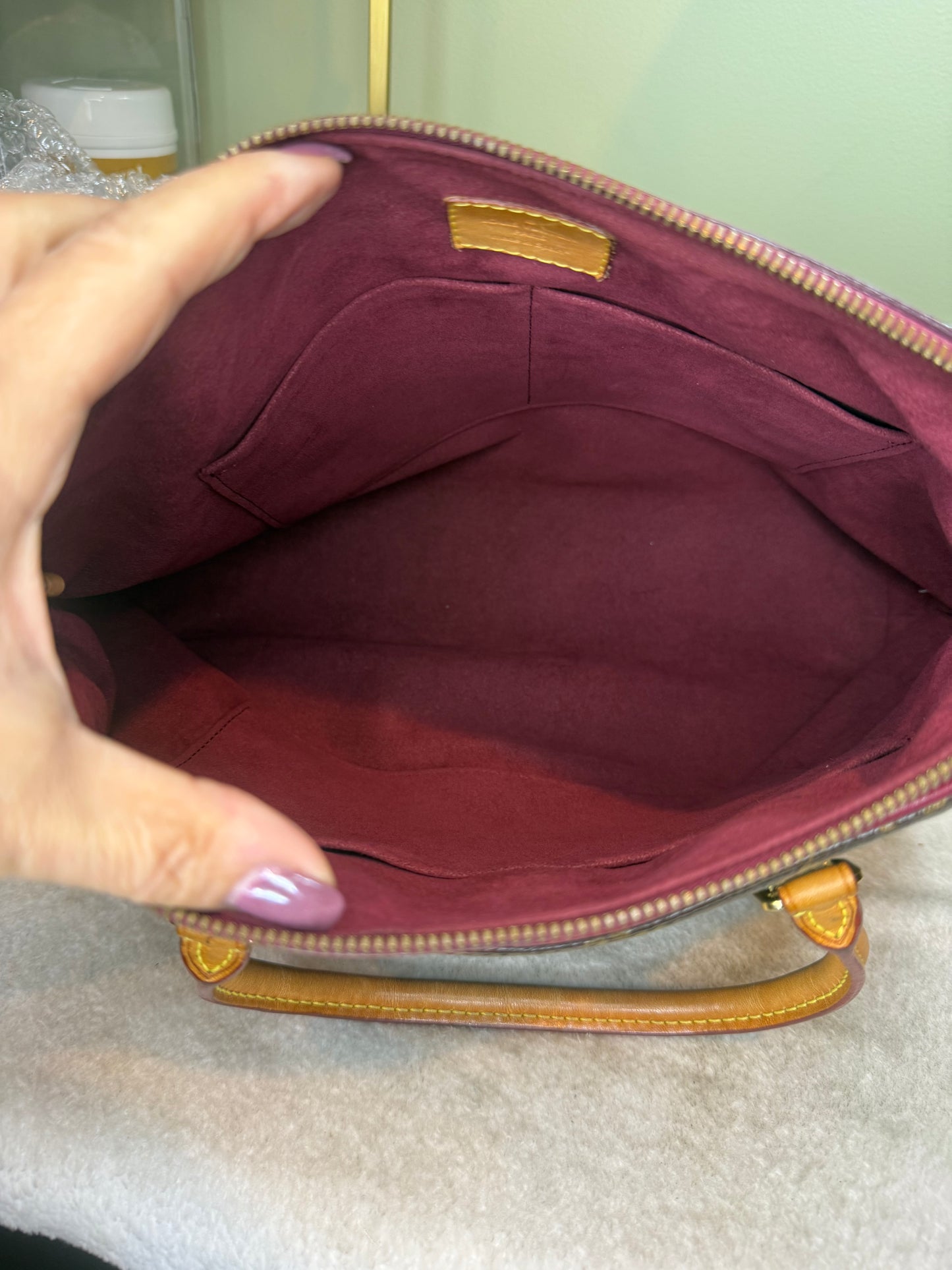 1267. Louis Vuitton Monogram Pallas MM with Fuchsia