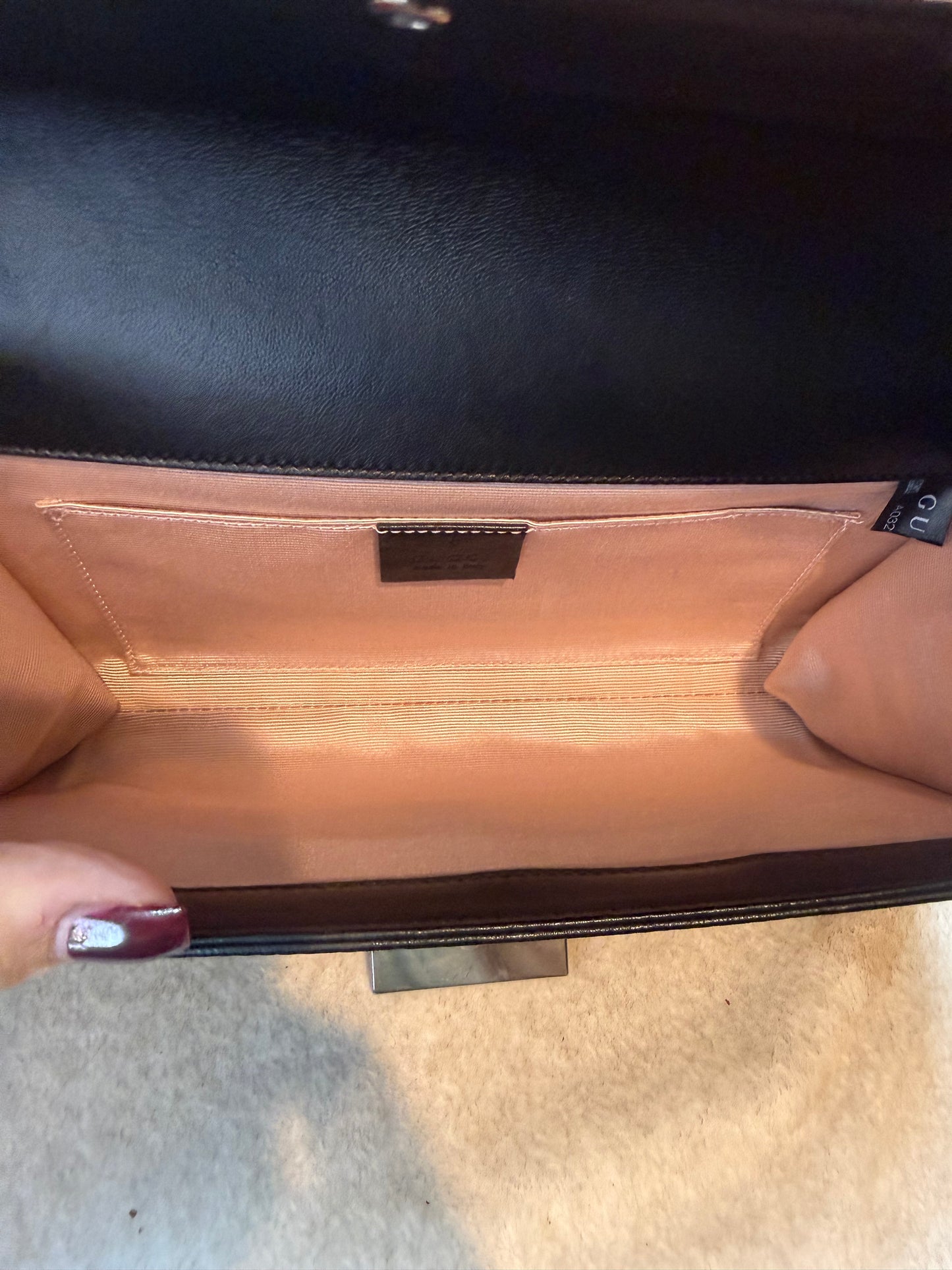 1673. Gucci Black Linea Matisse Interlocking GG Clutch