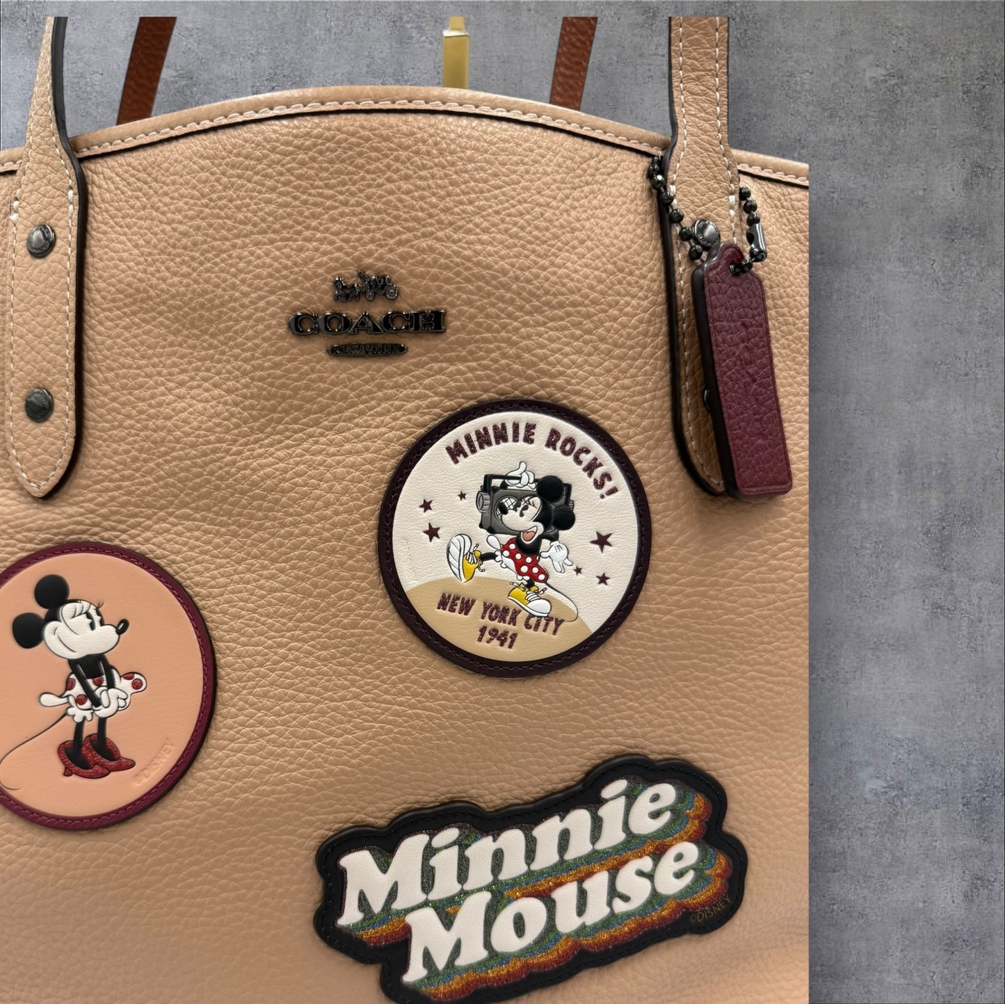 Special Edition Coach Minnie Mouse Tote Bag with Wallet bundle
