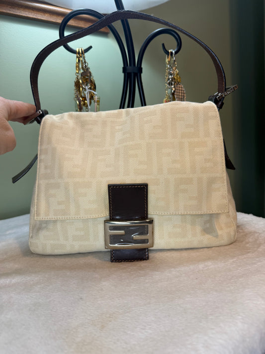 473. Fendi Beige Zucca Mamma Baguette