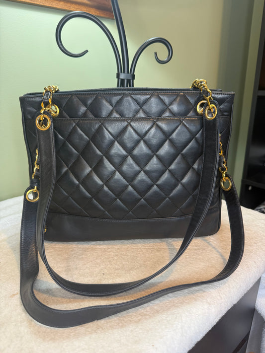 995. Chanel Black Lambskin Tote - Series 2
