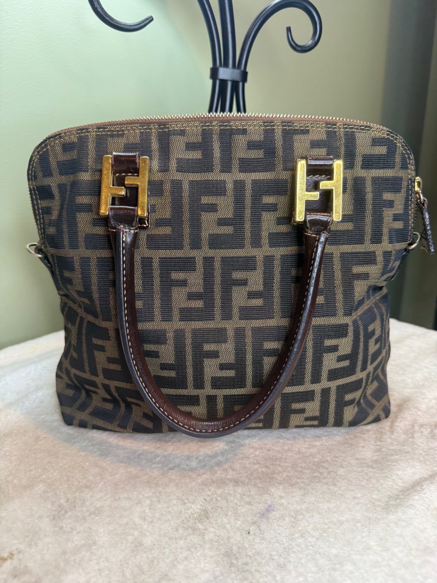 1437. Fendi Zucca FF Top Handle Tote