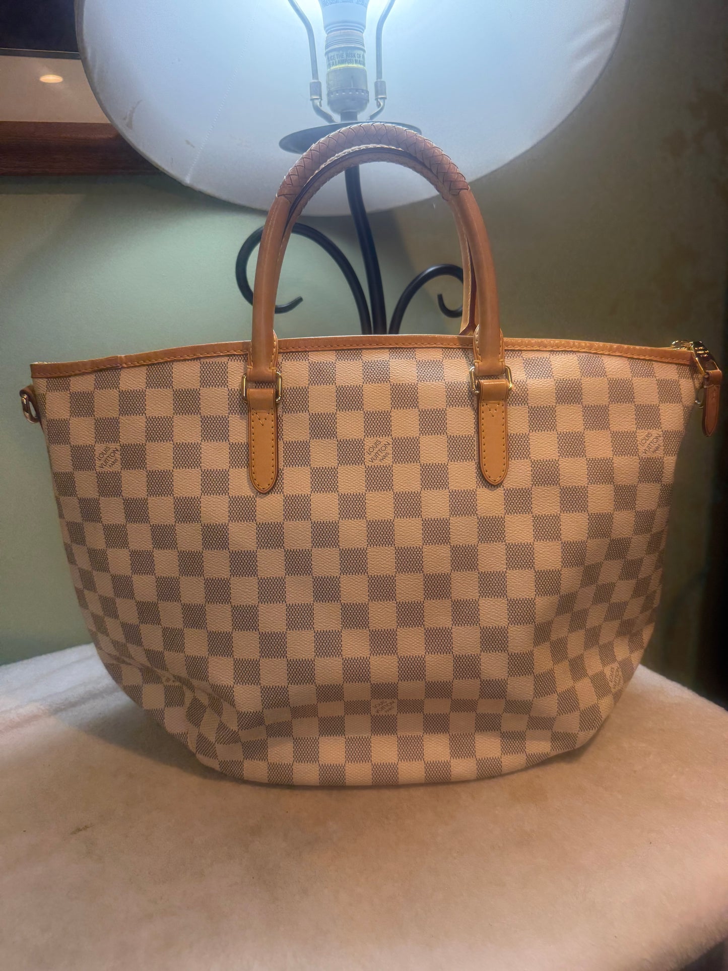 1595. Louis Vuitton Damier Azur Riviera MM Tote