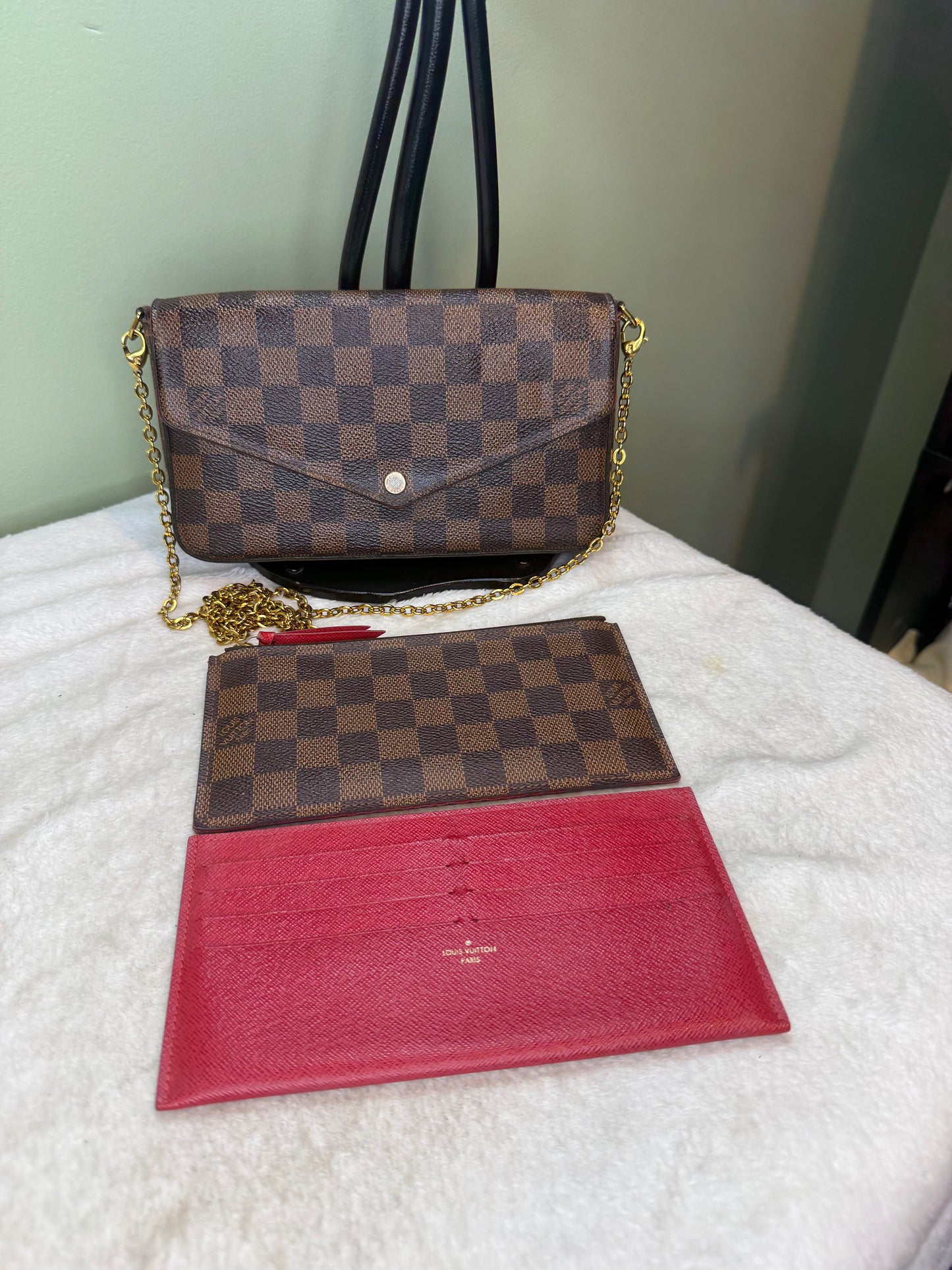 1172. Louis Vuitton Damier Ebene Felicie Pochette