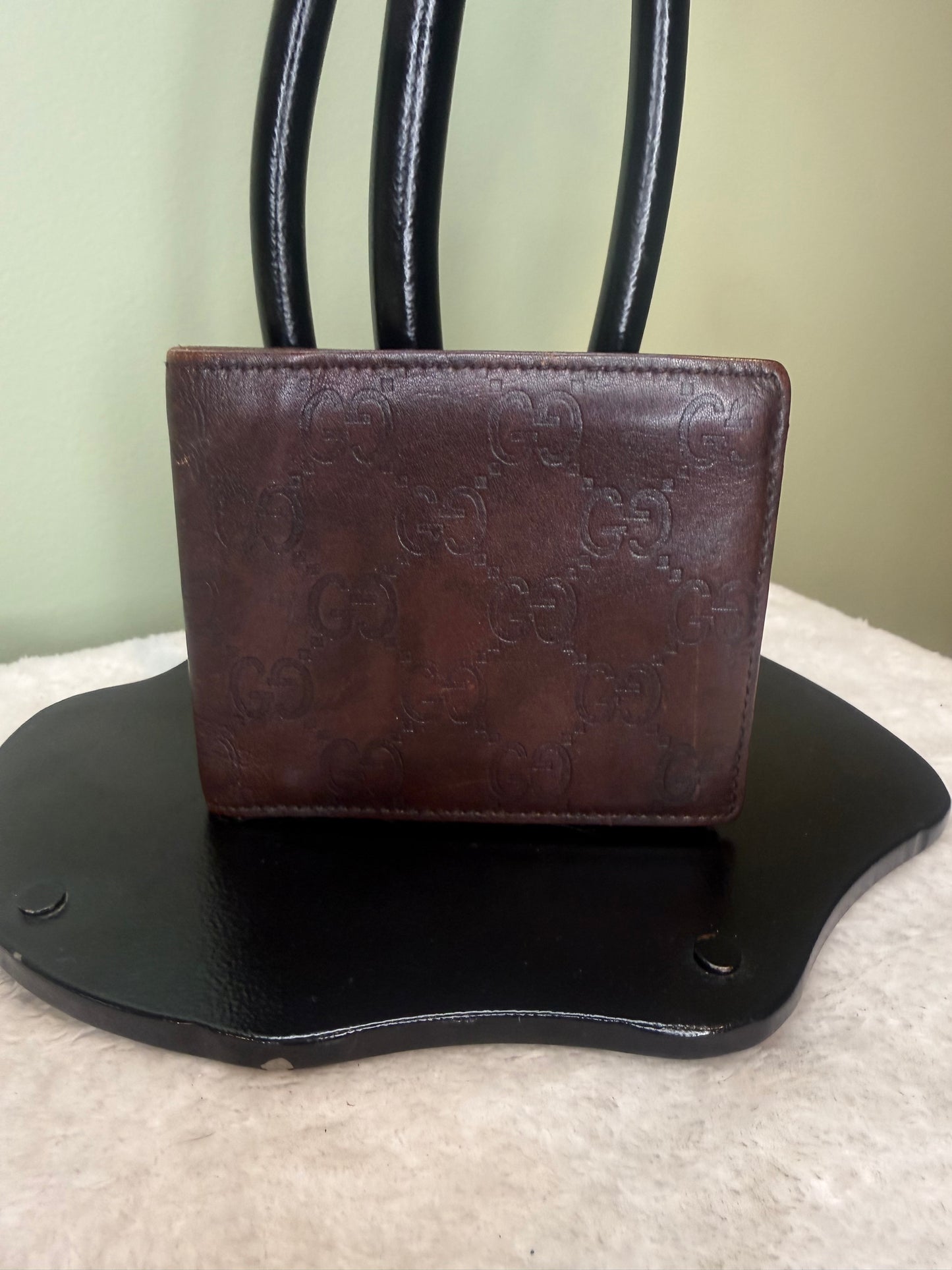 1518. Gucci Brown GG Guccissima Leather Mens Bifold