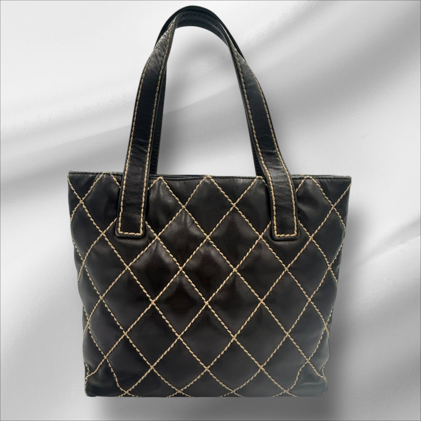 Chanel Wild Stitch Leather Tote Bag