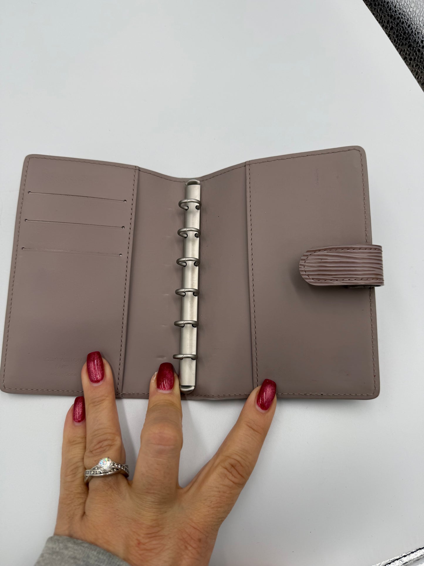 331. Louis Vuitton Grey Epi Agenda PM