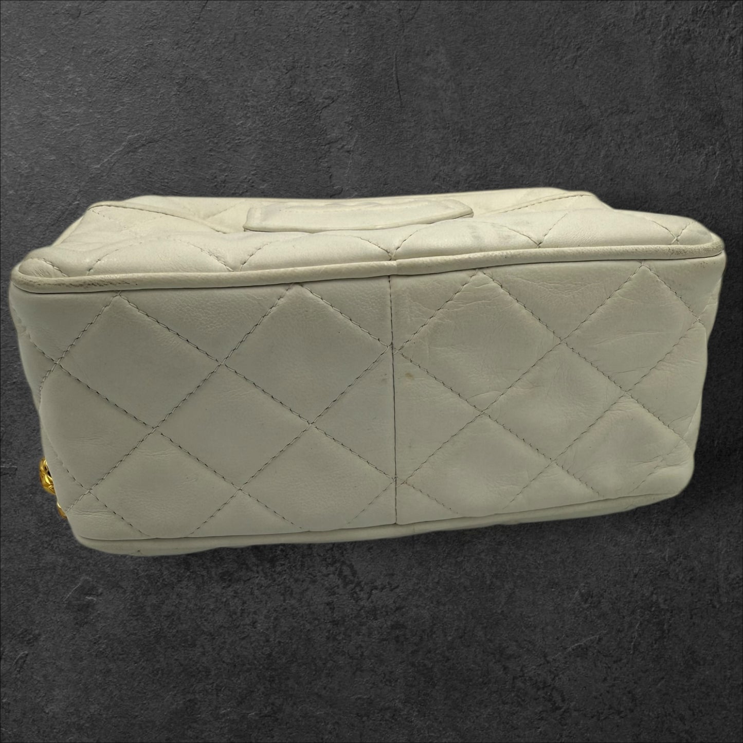 307. Chanel Lambskin Quilted Camera Tassel Bag with Gold-plated Hardware