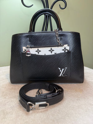 1510. Louis Vuitton Marelle Tote BB in Black Epi with Pink