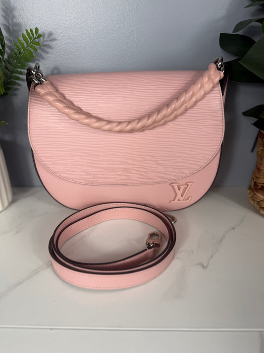 2245. Louis Vuitton Pink Epi Luna Shoulder Bag