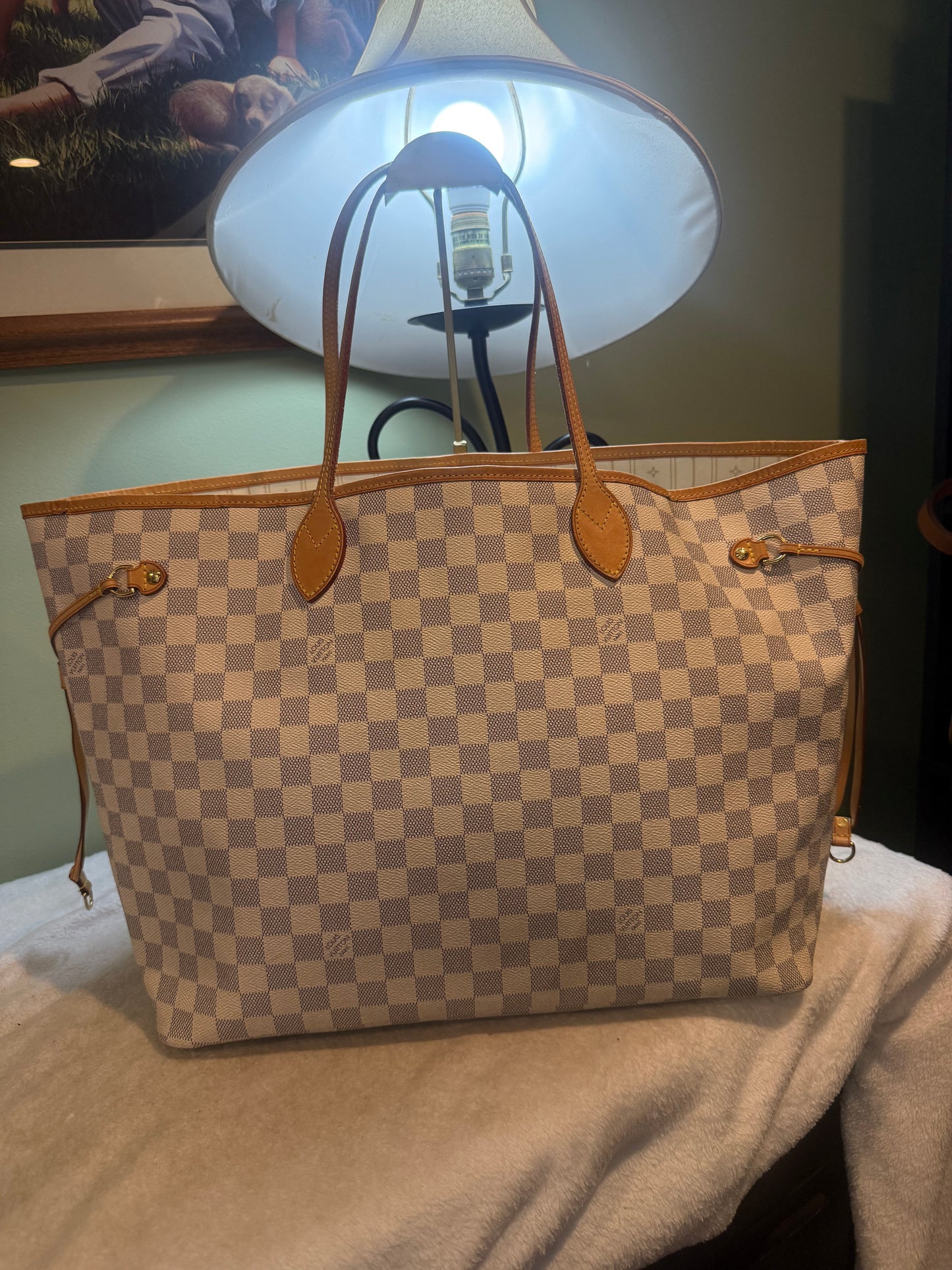 1660. Louis Vuitton Damier Azur Neverfull GM
