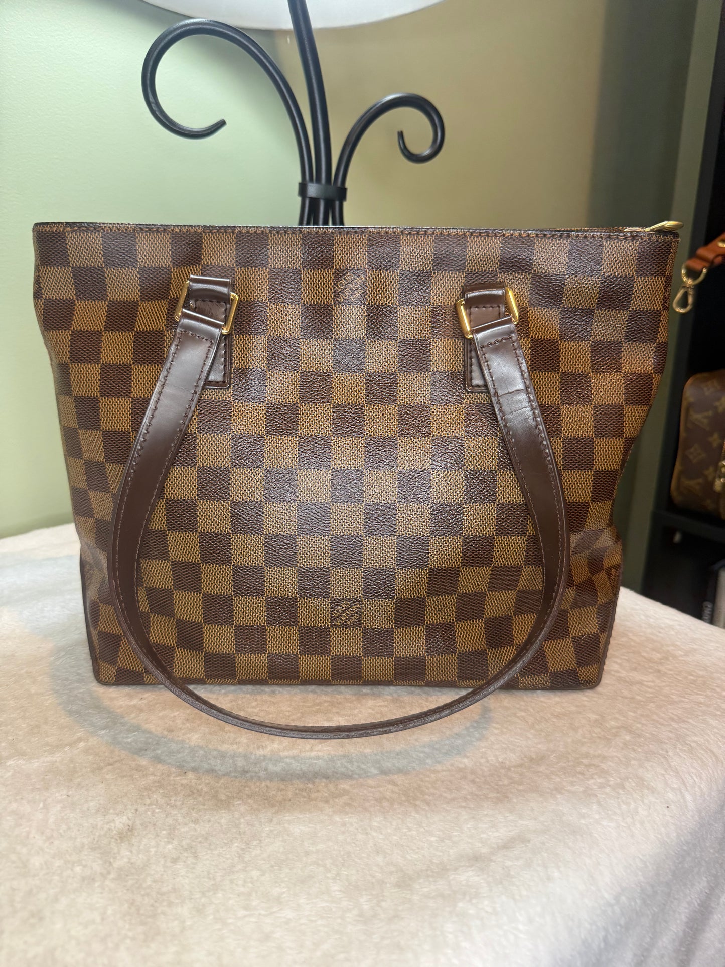 1271. Louis Vuitton Damier Ebene Cabas Piano
