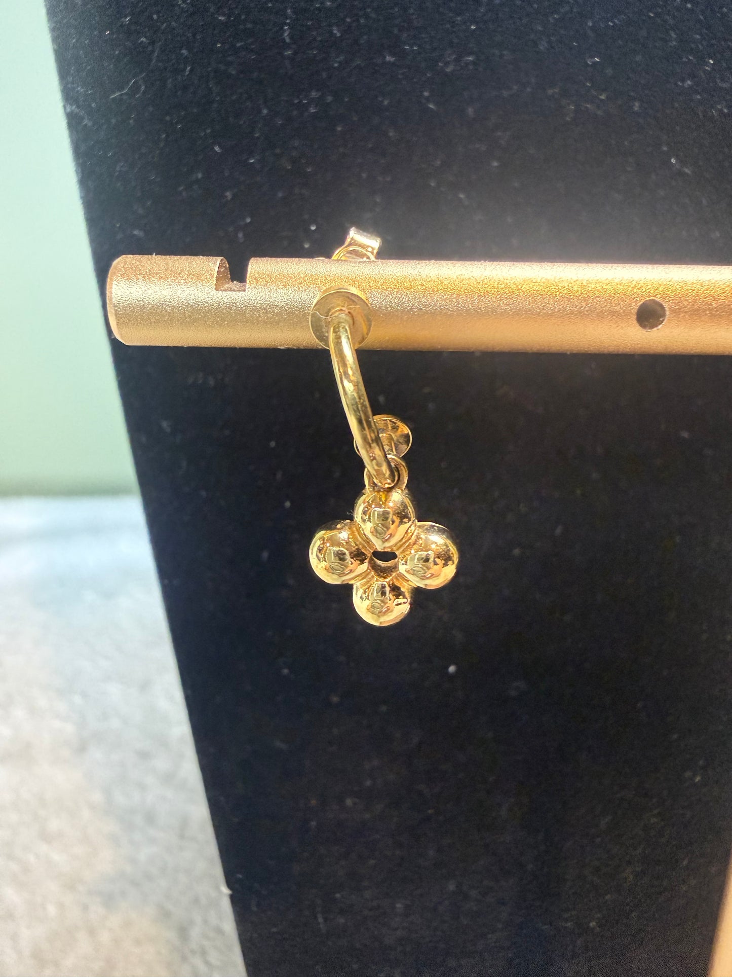 1305. Louis Vuitton Blooming Earrings with Asymmetrical dangling charms