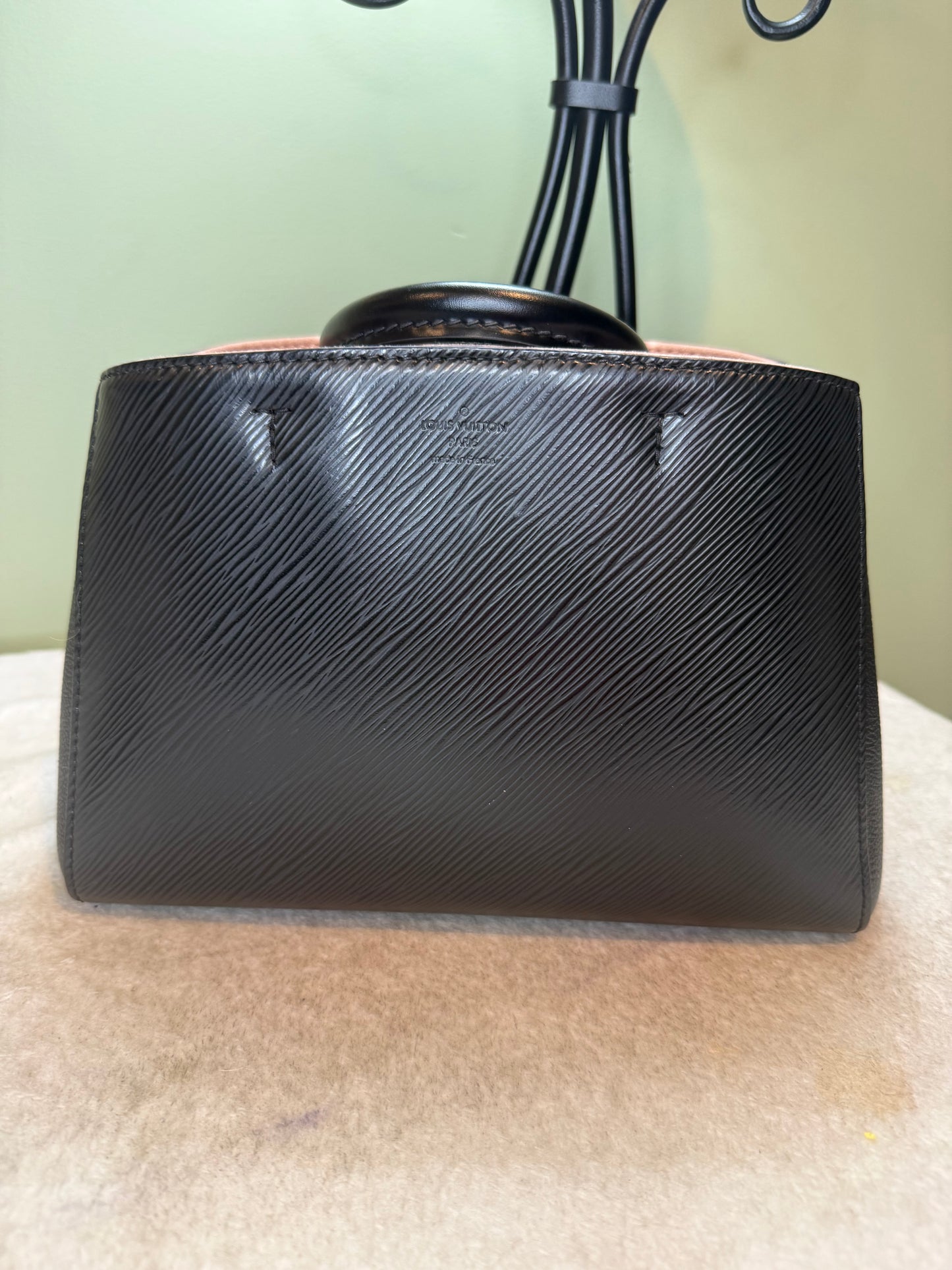 1510. Louis Vuitton Marelle Tote BB in Black Epi with Pink