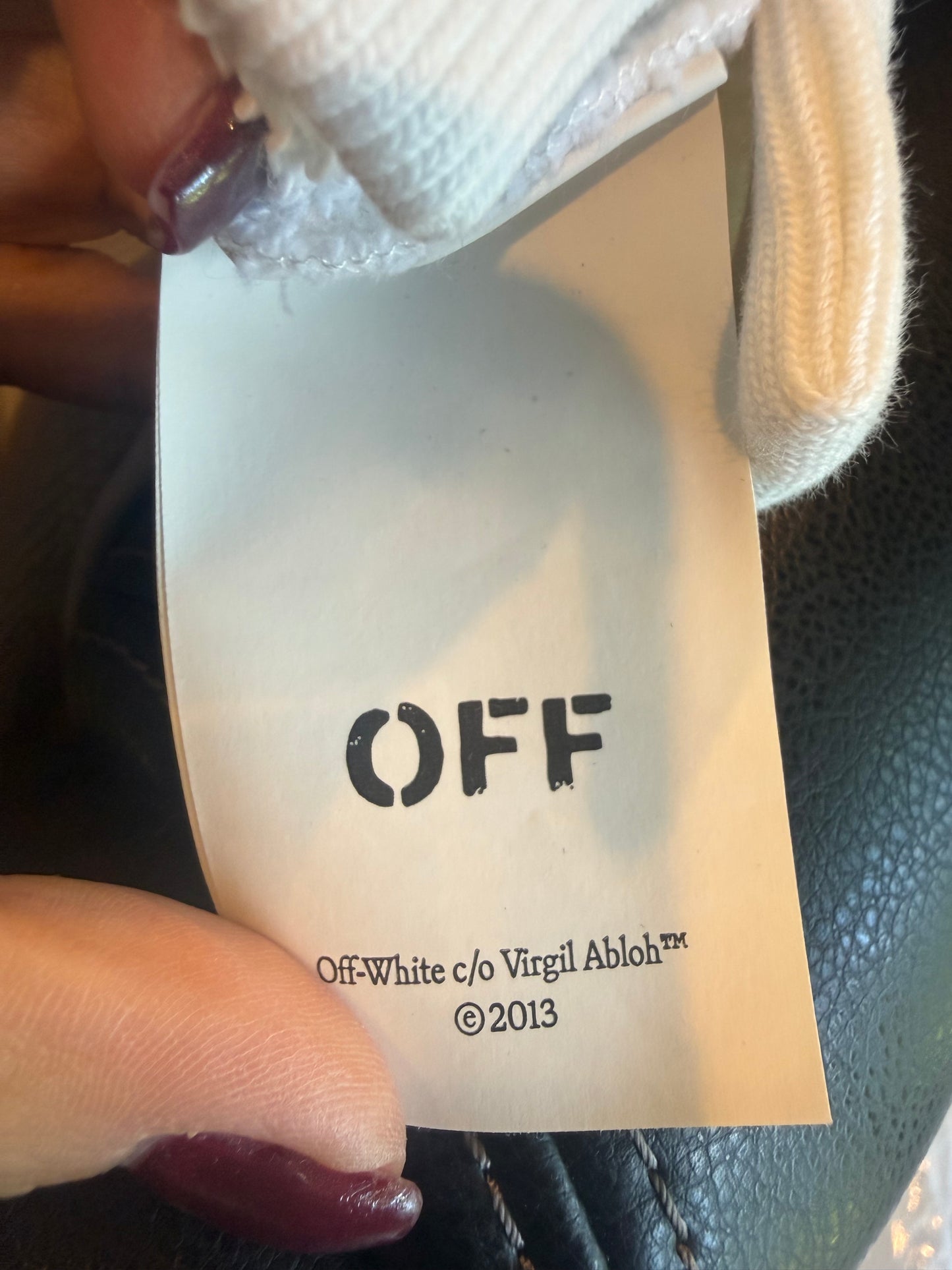 1630. Off White Crop Hoodie featuring Moon and Sun Logo on back M