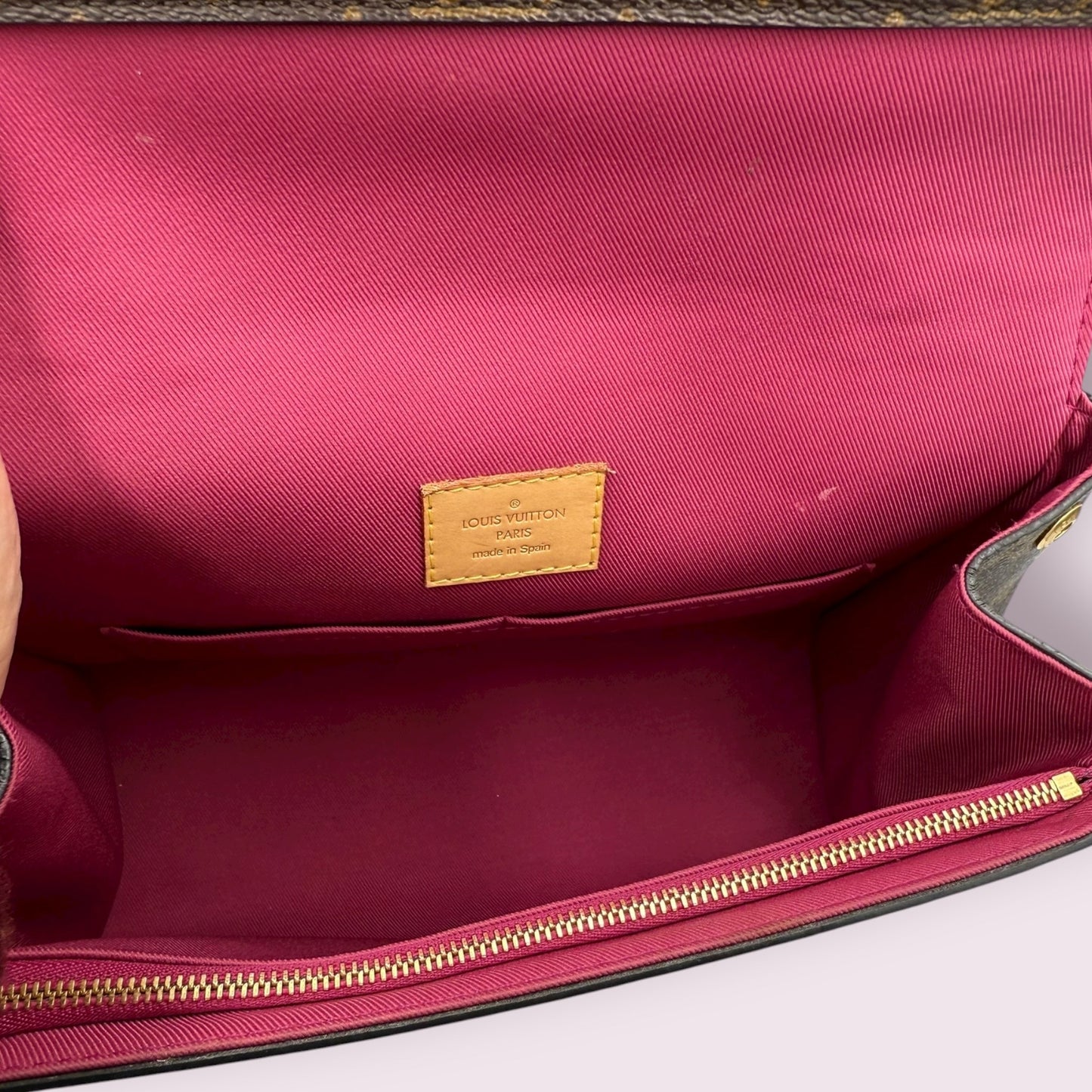 247. Louis Vuitton Monogram Cluny BB Bordeaux X Fuchsia