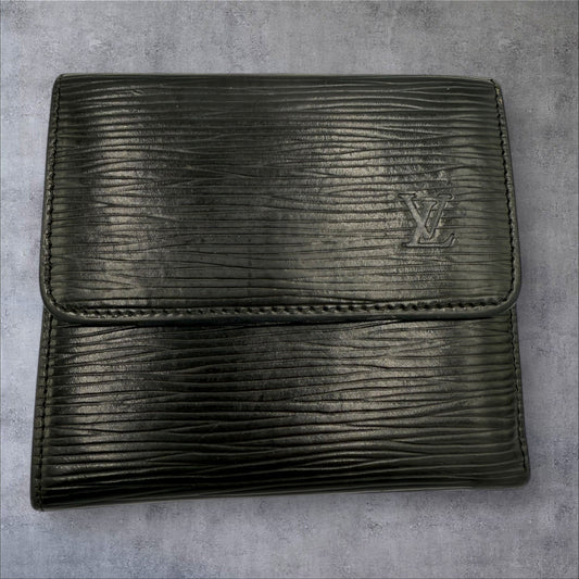 Louis Vuitton Black Epi Leather Elise Wallet